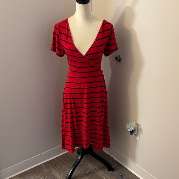 torrid Dresses & Skirts - Torrid Red and Black Striped Midi Dress